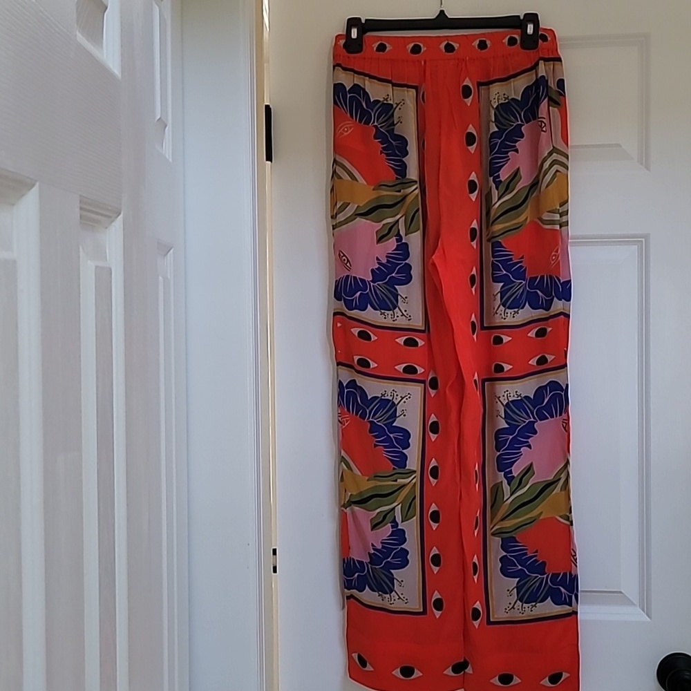 Farm Rio Surreal Scarf Pajama Trousers Pull-on Pants - Picture 6 of 15